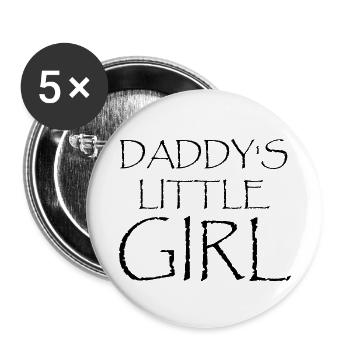 DADDY'S LITTLE GIRL - Buttons small 1''/25 mm (5-pack) - white - Front