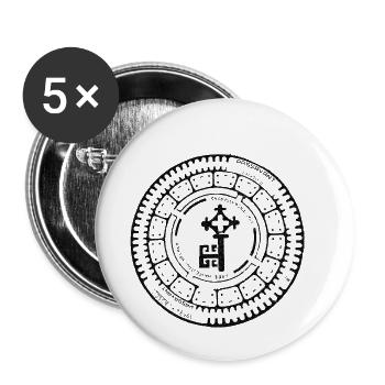 Bremen Coat of Arms key Gulli Gully Gift - Buttons small 1''/25 mm (5-pack) - white - Front