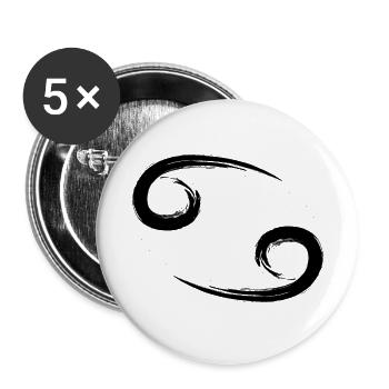 Cancer - Buttons small 1''/25 mm (5-pack) - white - Front