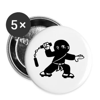 ninja - Buttons small 1''/25 mm (5-pack) - white - Front