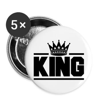 König - Buttons klein 25 mm (5er Pack) - Weiß - Vorne