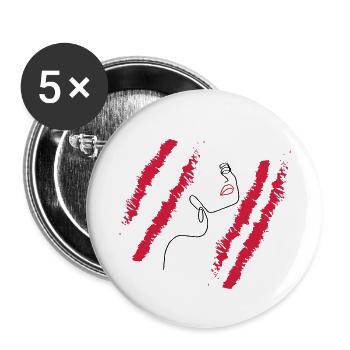 Illustration model - Buttons small 1''/25 mm (5-pack) - white - Front