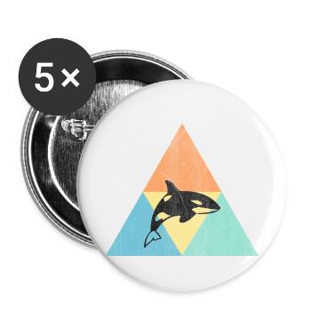 Wal - Buttons klein 25 mm (5er Pack) - Weiß - Vorne