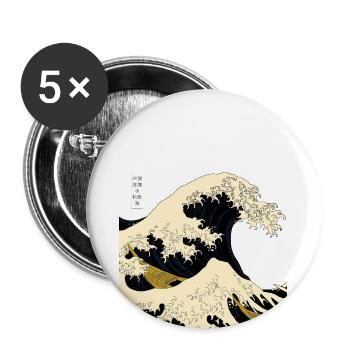 Welle Angler Surfer Boot - Buttons klein 25 mm (5er Pack) - Weiß - Vorne