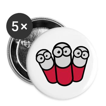 Drug Pills Team - Buttons klein 25 mm (5er Pack) - Weiß - Vorne