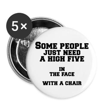 some people - Buttons klein 25 mm (5er Pack) - Weiß - Vorne
