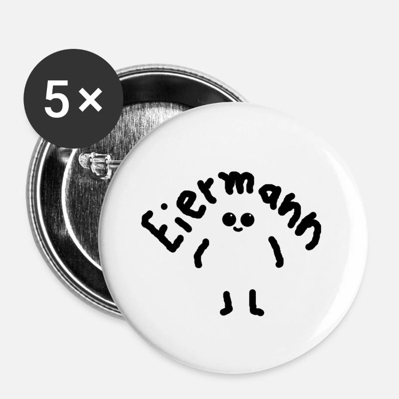 Eiermann - Buttons small 1''/25 mm (5-pack) - white