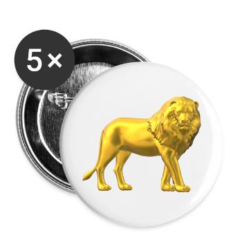 Loewe gold - Buttons small 1''/25 mm (5-pack) - white - Front