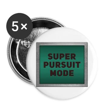 Super Pursuit Fashion - Lot de 5 petits badges (25 mm) - blanc - Devant
