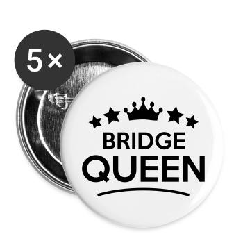 bridge queen stars - Buttons klein 25 mm (5er Pack) - Weiß - Vorne
