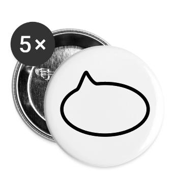Sprechblase // Comic // Spruch machen // Aussage - Buttons klein 25 mm (5er Pack) - Weiß - Vorne
