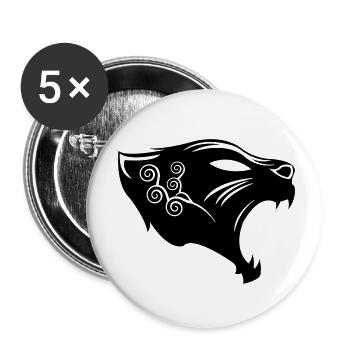1 - Buttons klein 25 mm (5er Pack) - Weiß - Vorne