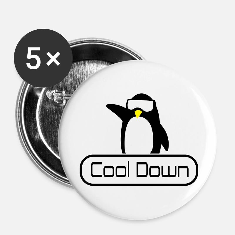 cool down - Buttons small 1''/25 mm (5-pack) - white