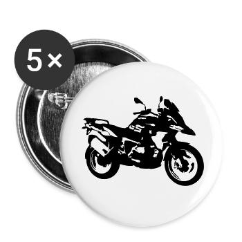 R1250 GS_einfarbig - Buttons klein 25 mm (5er Pack) - Weiß - Vorne