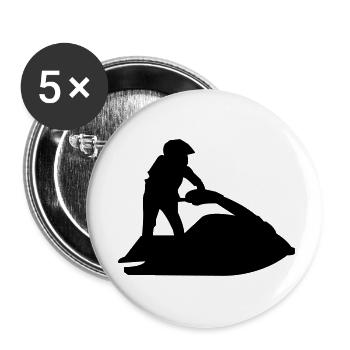 jet_ski - Lot de 5 petits badges (25 mm) - blanc - Devant