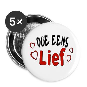 Herzen Seid gütig - Buttons klein 25 mm (5er Pack) - Weiß - Vorne
