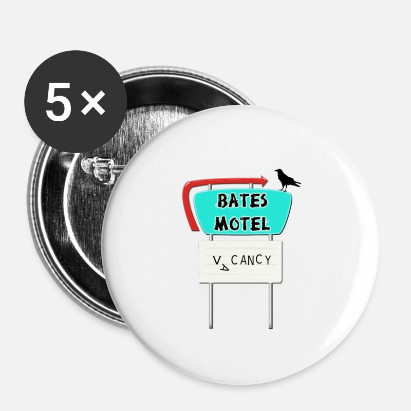 Bates motel - Buttons small 1''/25 mm (5-pack) - white