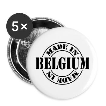 made in belgium m1k2 - Lot de 5 petits badges (25 mm) - blanc - Devant