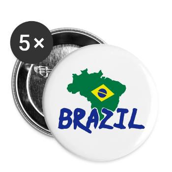 brazil - Buttons small 1''/25 mm (5-pack) - white - Front