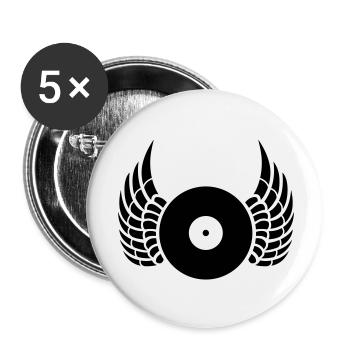 dj - Buttons small 1''/25 mm (5-pack) - white - Front