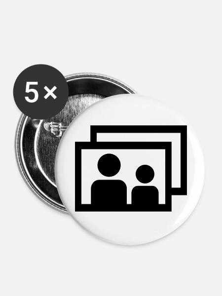 Foto - Buttons klein 25 mm (5er Pack) - Weiß