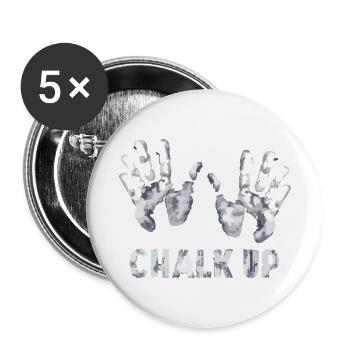Bouldern Climbing Klettern - Buttons klein 25 mm (5er Pack) - Weiß - Vorne