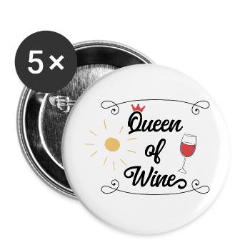 wein - Buttons klein 25 mm (5er Pack) - Weiß - Vorne