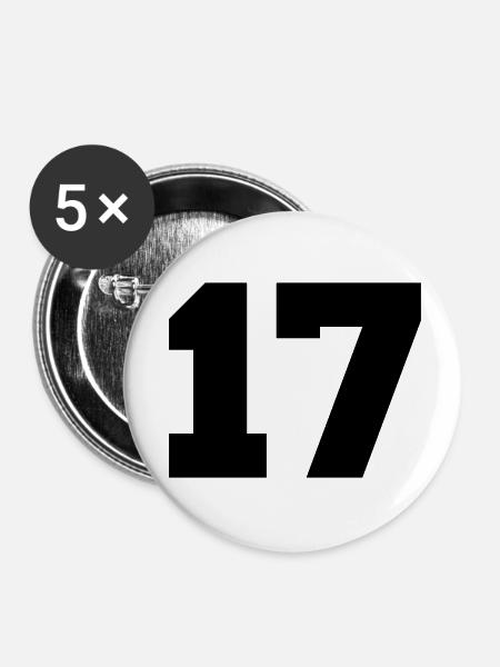 17 - Buttons klein 25 mm (5er Pack) - Weiß