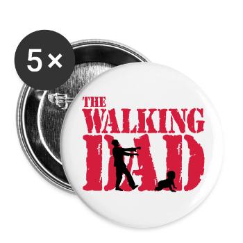 WALKING DAD - Buttons small 1''/25 mm (5-pack) - white - Front
