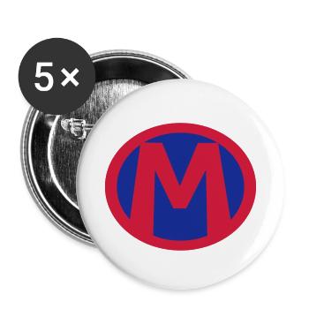 Super, Superheld, Superheldin, Hero, M - Buttons small 1''/25 mm (5-pack) - white - Front