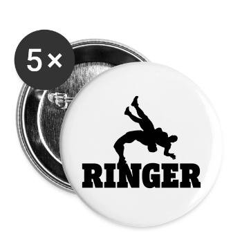 wrestling - Buttons small 1''/25 mm (5-pack) - white - Front