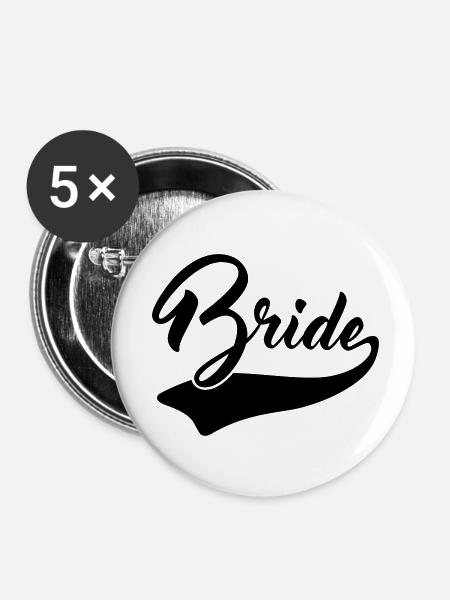 Bride - Buttons klein 25 mm (5er Pack) - Weiß