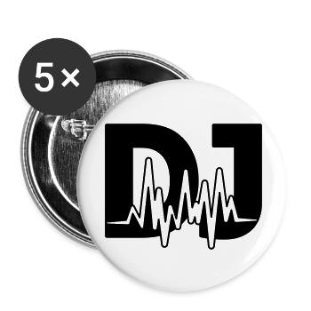 dj - Buttons small 1''/25 mm (5-pack) - white - Front