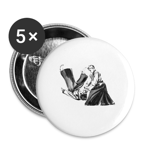 aikido - Buttons klein 25 mm (5er Pack)