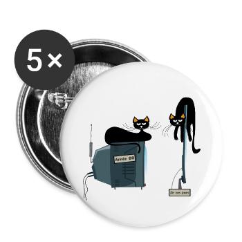 chat on tv tv tv sleep sleep nap hum - Buttons small 1''/25 mm (5-pack) - white - Front