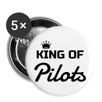 Flugzeug / Luftfahrt / Arbeit / Job - Buttons klein 25 mm (5er Pack) - Weiß - Vorne