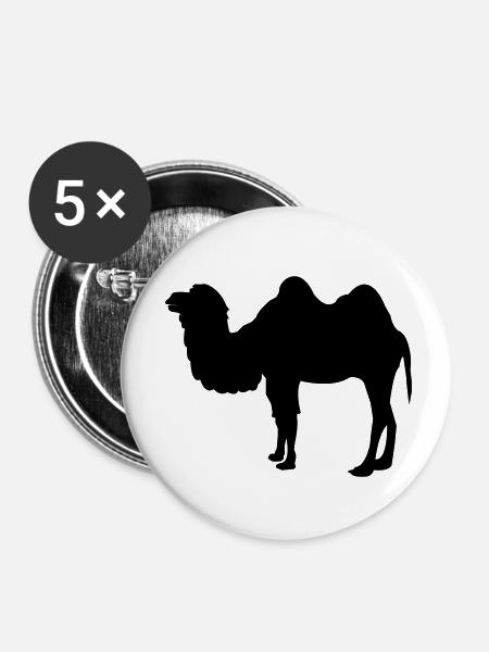 kamel - Buttons klein 25 mm (5er Pack) - Weiß
