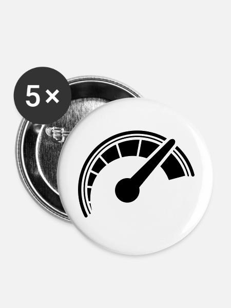 Rennen - Buttons klein 25 mm (5er Pack) - Weiß