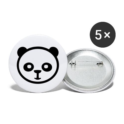 Pandabär, Große Panda, Riesenpanda, Bambusbär - Buttons klein 25 mm (5er Pack)