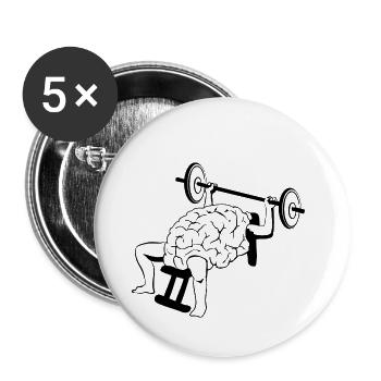 Brain Lifting - Buttons small 1''/25 mm (5-pack) - white - Front