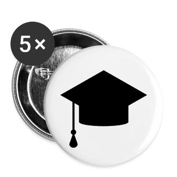 Doctor hat for graduation graduation hat gift - Buttons small 1''/25 mm (5-pack) - white - Front