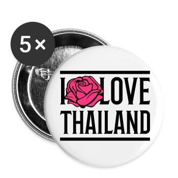 i love thailand - Buttons klein 25 mm (5er Pack) - Weiß - Vorne