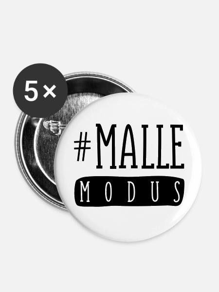 malle modus design - Buttons klein 25 mm (5er Pack) - Weiß