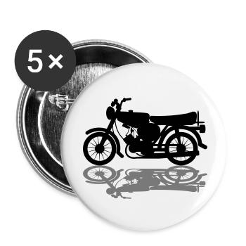 Fahrzeug - Simson - Buttons klein 25 mm (5er Pack) - Weiß - Vorne