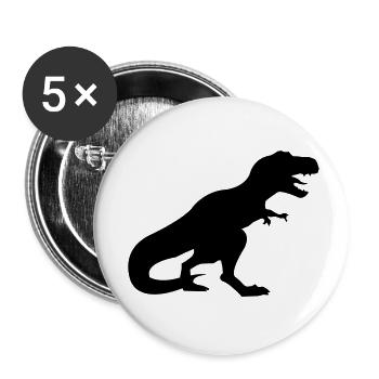 dino_t_rex - Buttons klein 25 mm (5er Pack) - Weiß - Vorne