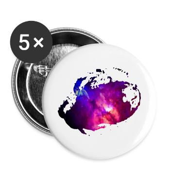 Weltraum All Galaxie Geschenkidee - Buttons klein 25 mm (5er Pack) - Weiß - Vorne