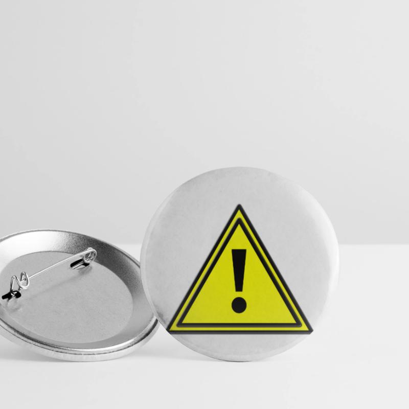Warning triangle error warning triangle warning sign yellow Buttons small 1''/25 mm (5-pack)