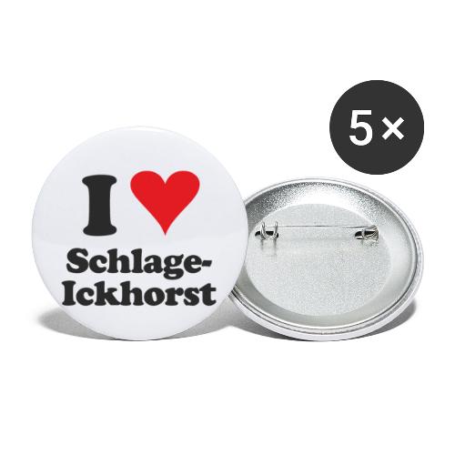 I Love Schlage-Ickhorst - Buttons klein 25 mm (5er Pack)