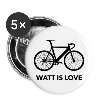 Watt is Love Road - Buttons small 1''/25 mm (5-pack) - white - Front