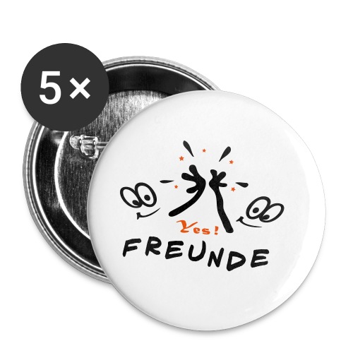 Freunde, Freundschaft, Friends - Buttons klein 25 mm (5er Pack)